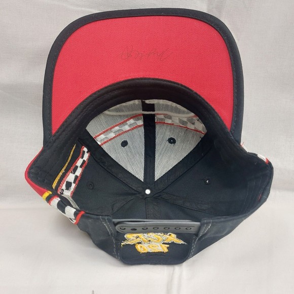 Vintage Polaris Red & Black XCR 120 Racing Adjustable Snapback Hat Cap - Picture 7 of 9